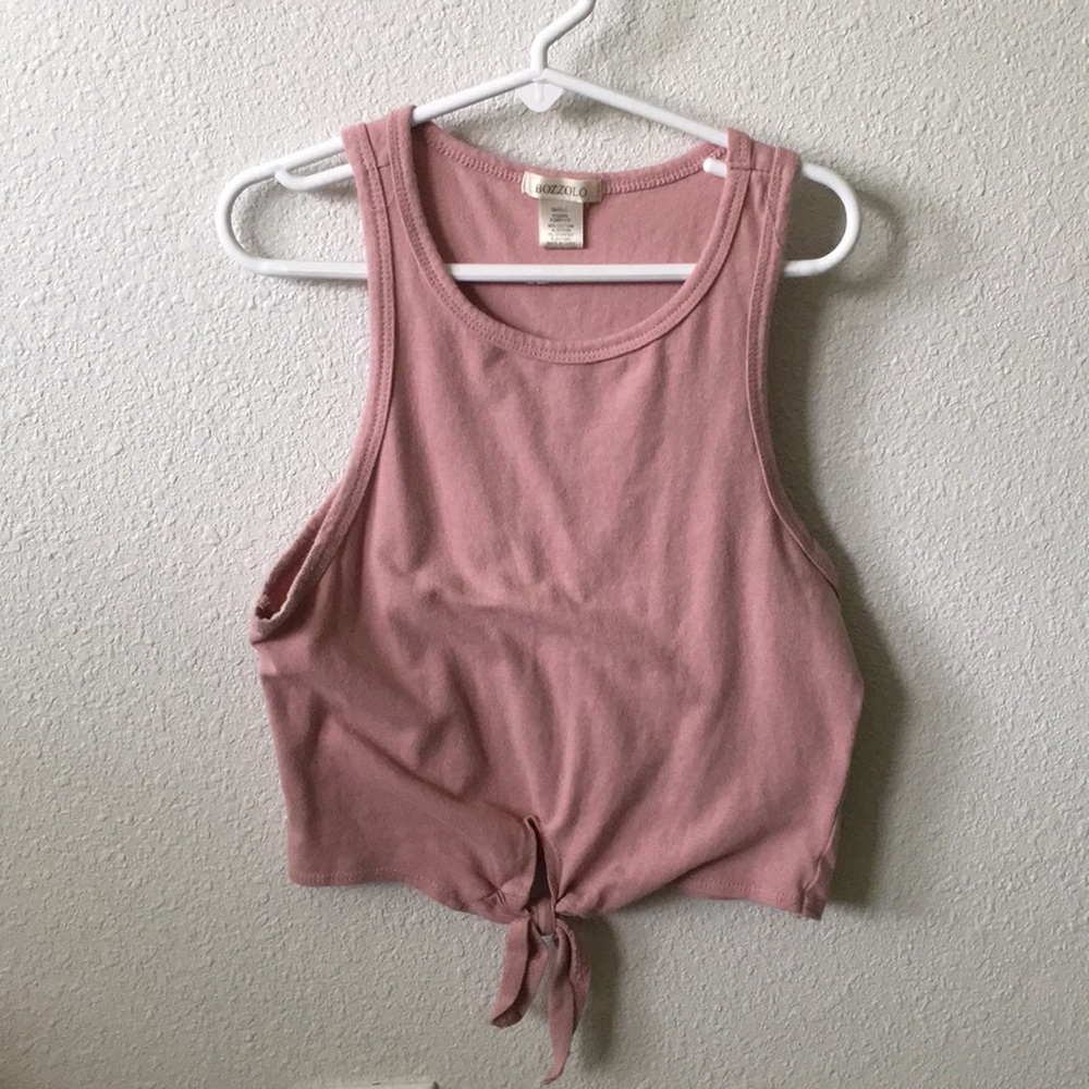 Pink Tied Tank Top